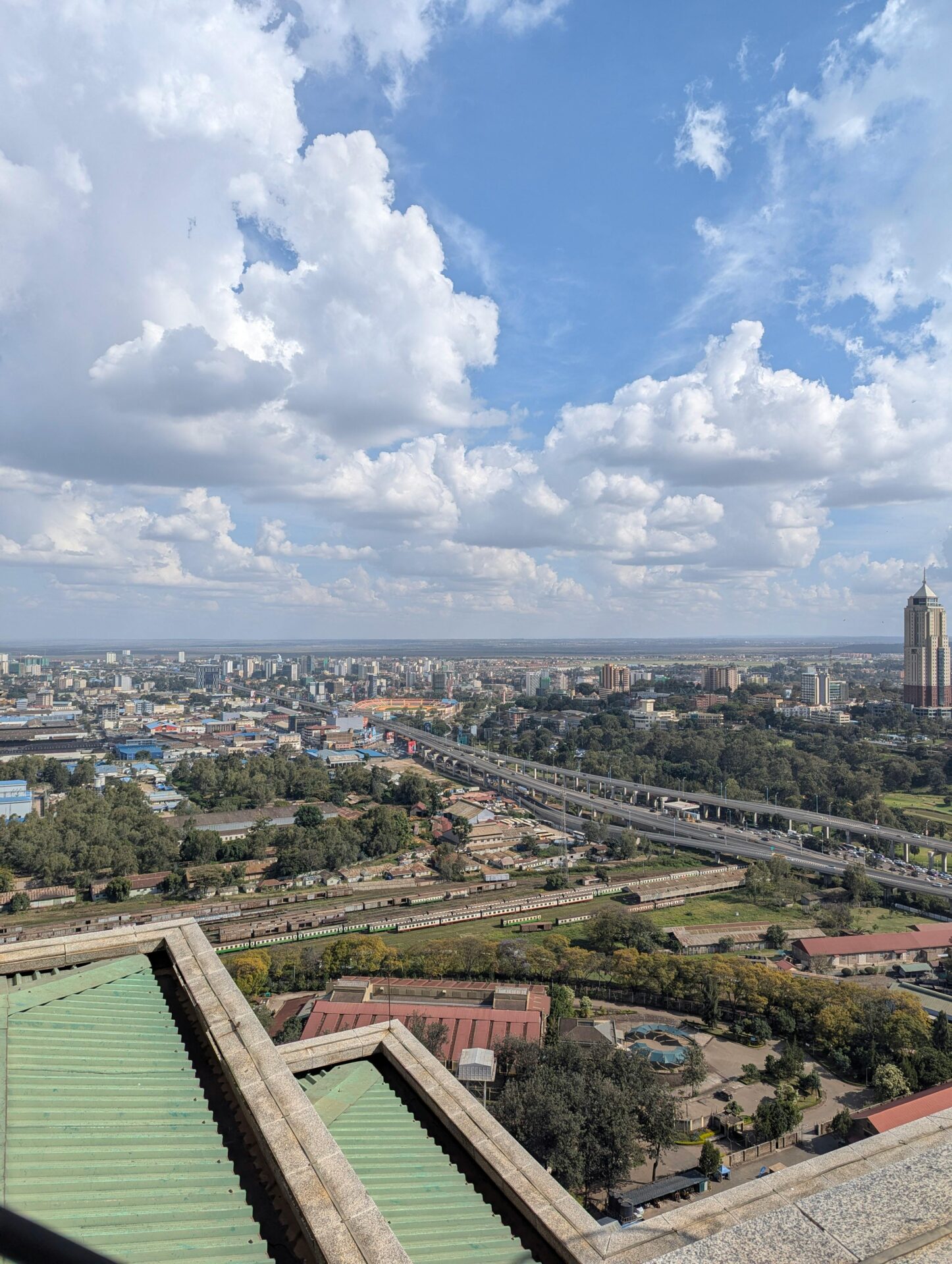 Nairobi City skyline under a cloudy sky