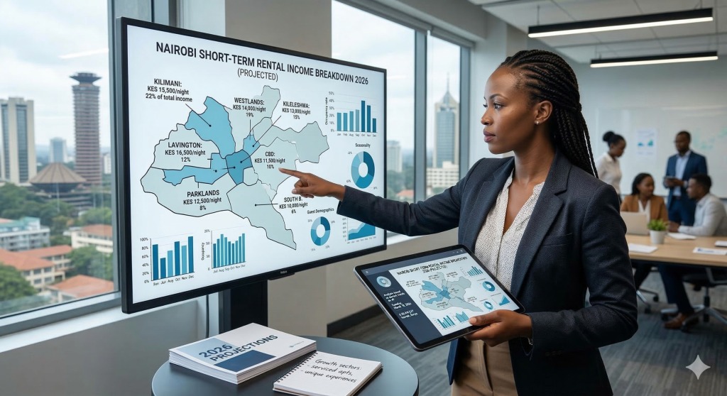 Short-term rental income breakdown by Nairobi neighbourhood 2026