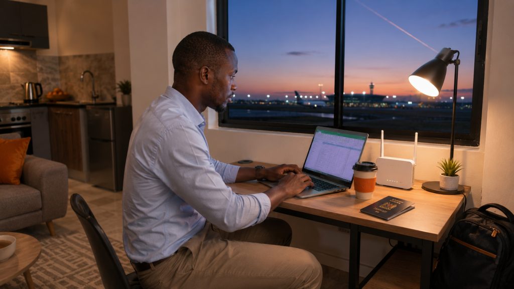 short stay apartments Embakasi Nairobi JKIA 2026 business traveller Trubay Stayz